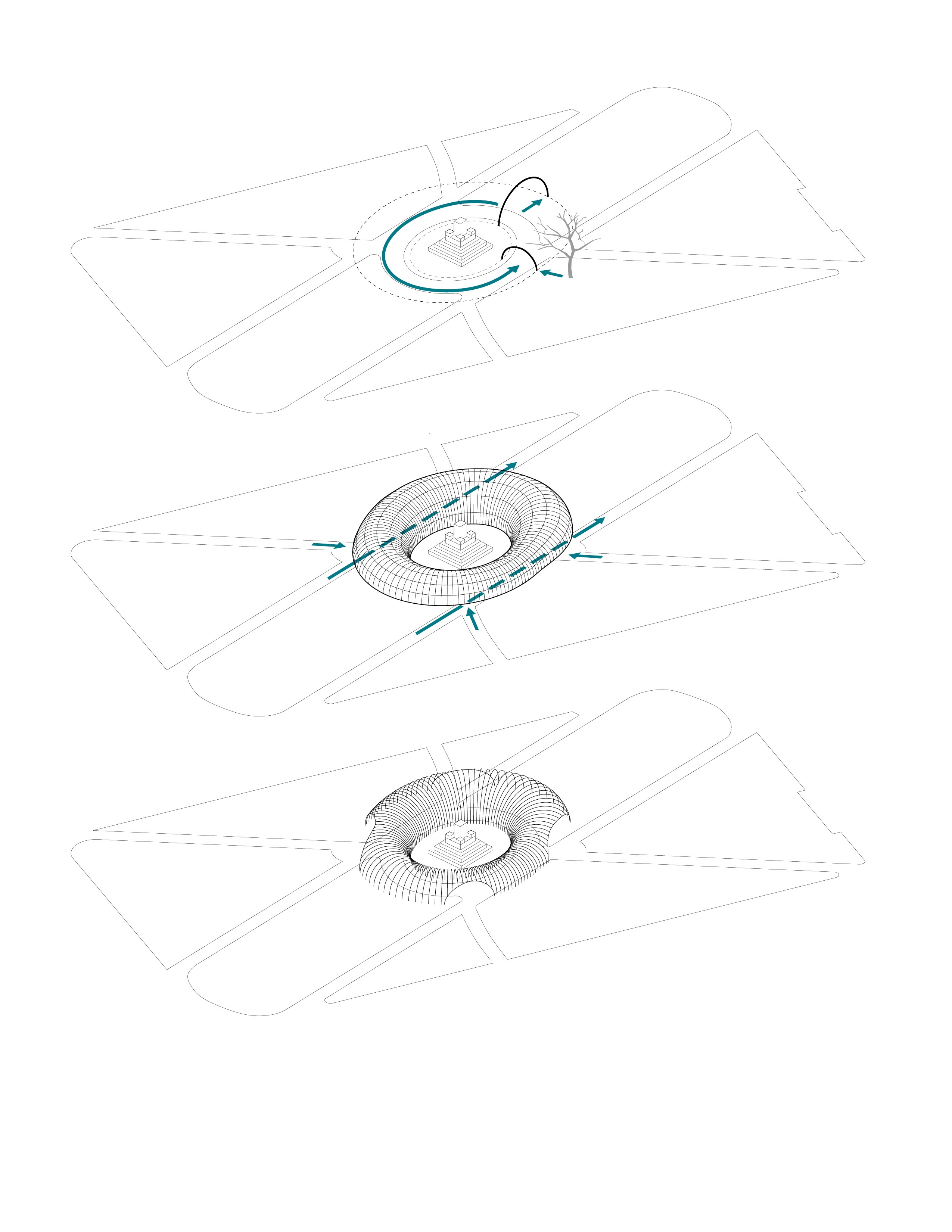 watercolor painting of building near sea