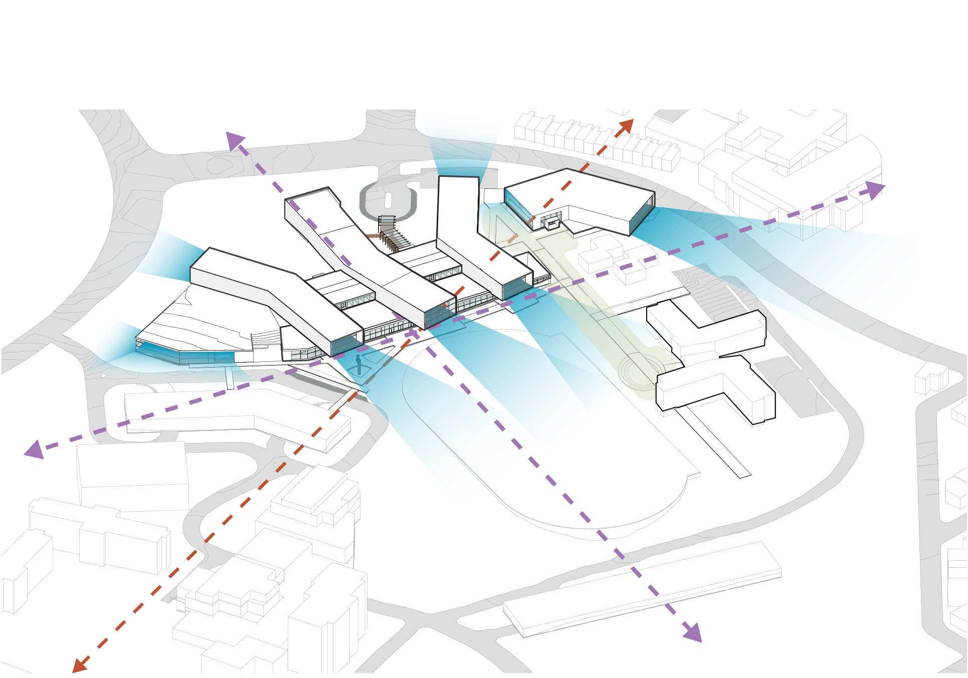 abstract sculpture with flower in vase