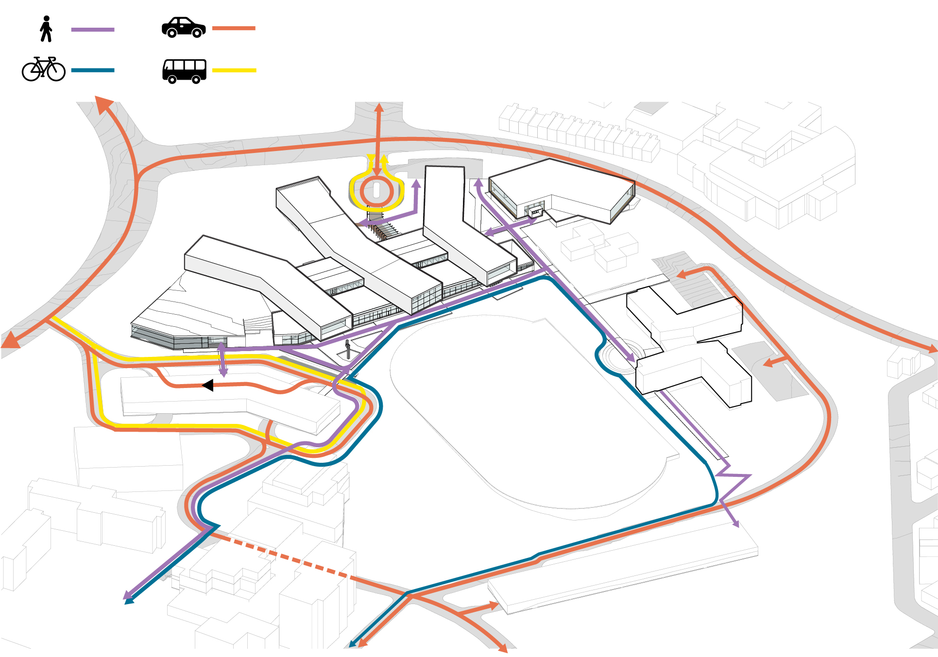 abstract sculpture with flower in vase
